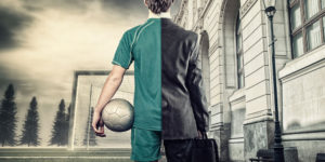 VoizTrail Speech Analytics Software - (Soccer player in business suit)